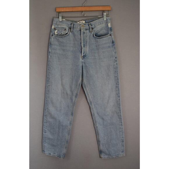 AGOLDE Jeans Womens 28 Light Blue 90's Mid Rise Loose Fit Jeans Snapshot LIght - Picture 1 of 5